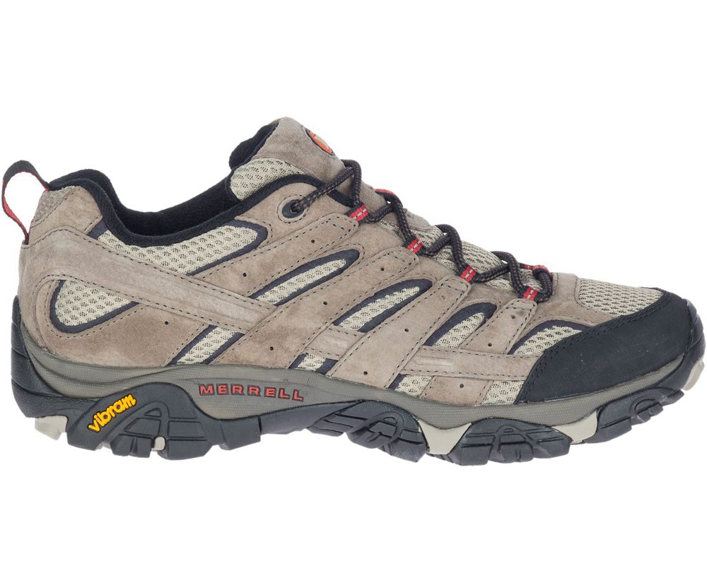 Buty Trekkingowe Merrell Męskie Brązowe - Moab 2 Ventilator - 729538-PRI